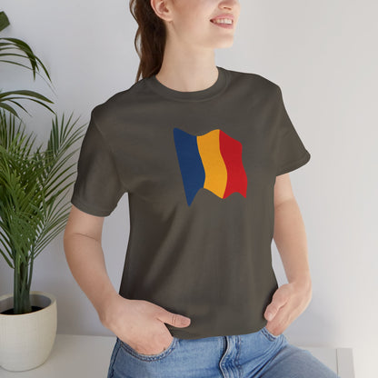 Romanian Flag Unisex Short Sleeve Tee, Casual Shirt, Travel T-Shirt, Gift for Romanians, Summer Outfit, Everyday Wear
