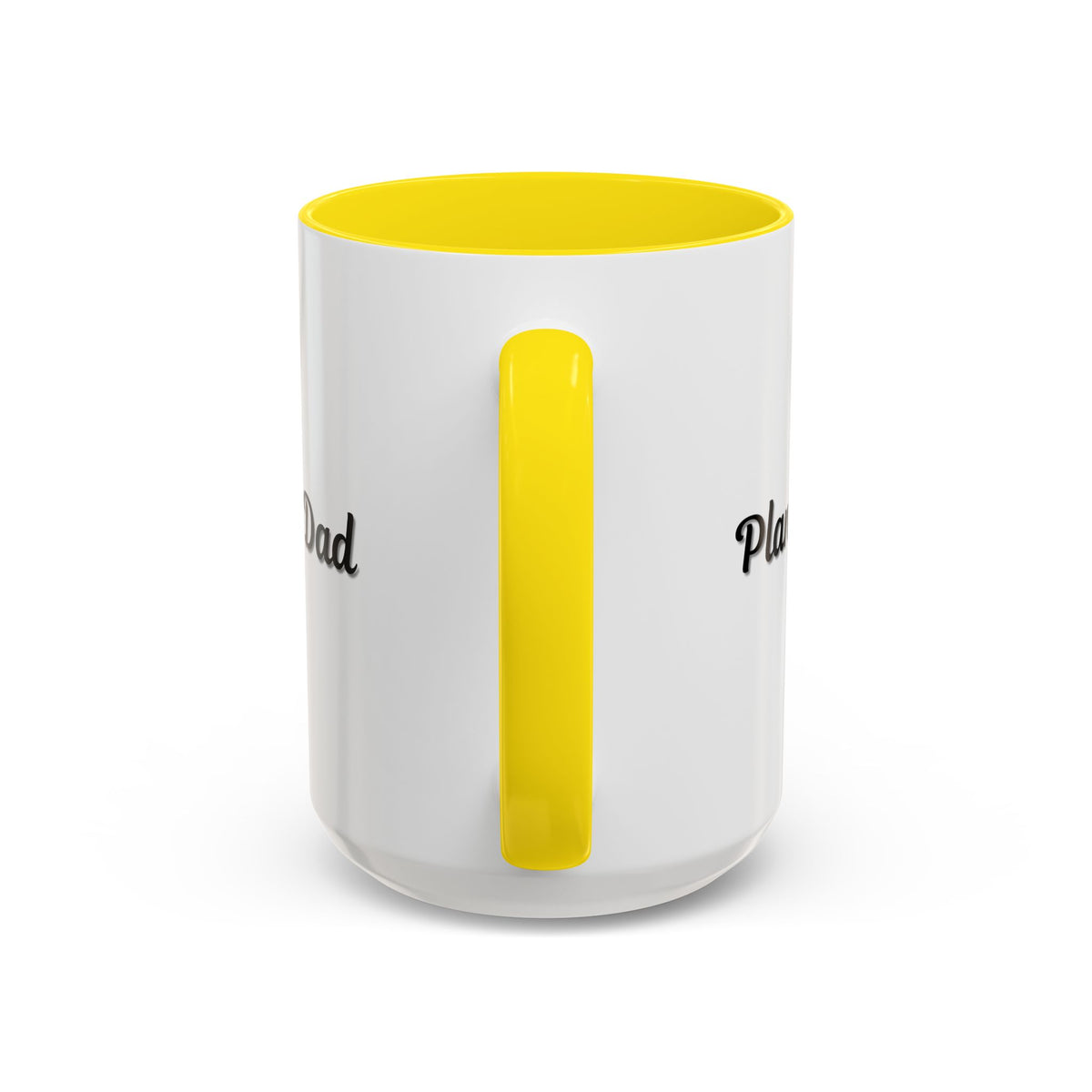 Black-handle Plant Dad coffee mug featuring plant-themed design, perfect for plant lovers, available in 11oz or 15oz size.