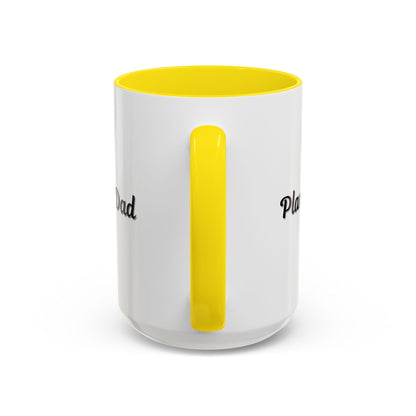 Black-handle Plant Dad coffee mug featuring plant-themed design, perfect for plant lovers, available in 11oz or 15oz size.