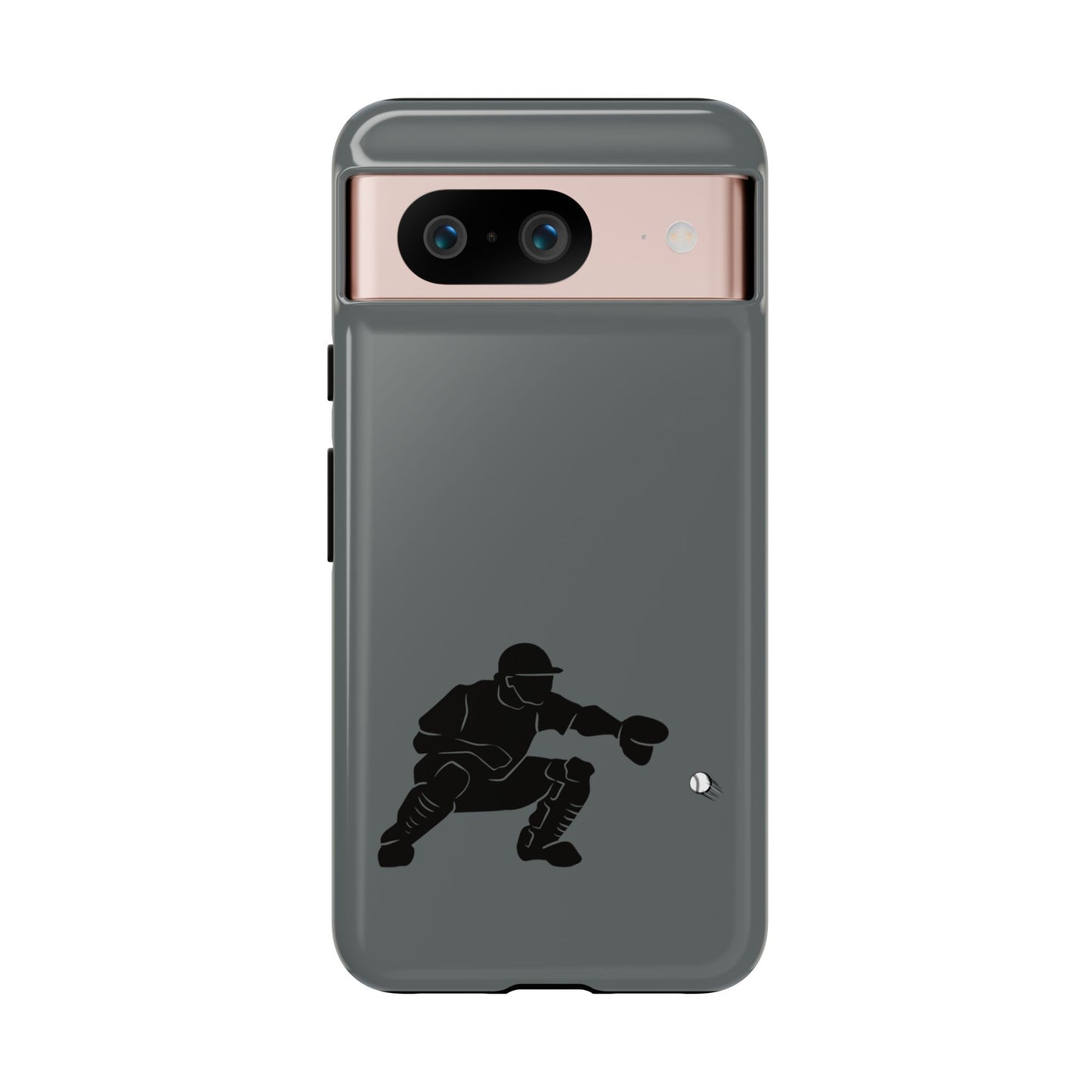 Printify Baseball Catcher phone case, tough protective cover with baseball glove design for iPhone or Android smartphones.