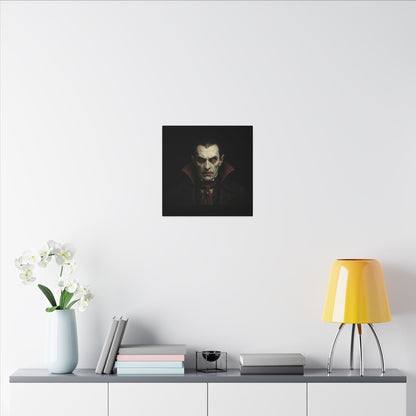 Vampire Portrait Canvas Wall Art – Gothic Dracula Matte Stretched Print