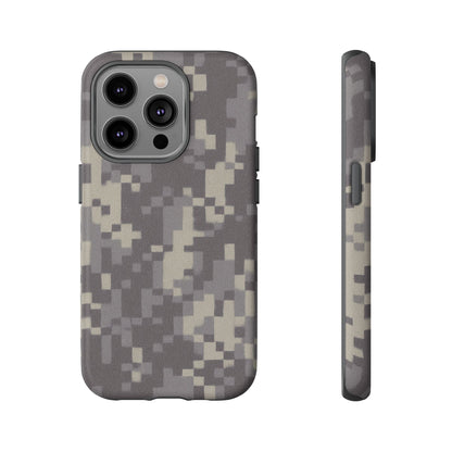 Digital camouflage tough phone case from Printify, rugged protective cover with camo pattern for smartphones.