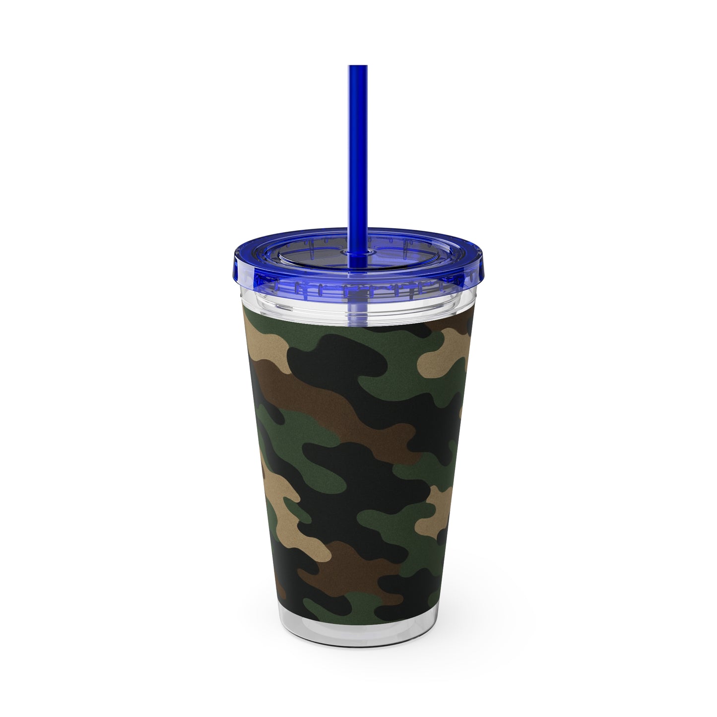 Stylish Camo Tumbler, 16oz Cup with Straw, Perfect for Outdoor Adventures, Gifts for Him, Travel Mug, Eco-friendly Drinkware, Camping - TRV