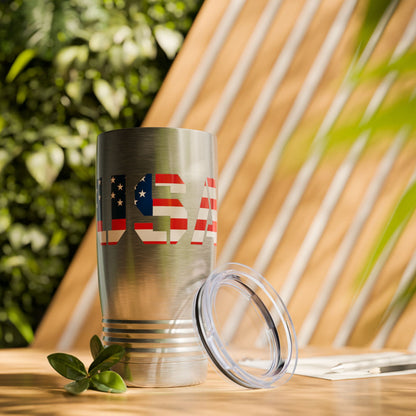 Patriotic Travel Tumbler, 20oz US Flag Design, Coffee Cup, Insulated Mug, USA Travel Mug, Perfect for Independence Day, Summer BBQs, [...]
