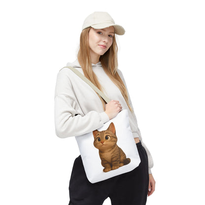 Cute Cat Tote Bag - Perfect for Animal Lovers, Eco-Friendly Carryall, Beach Bag, Shopping Tote, Gift for Cat Owners - TRV