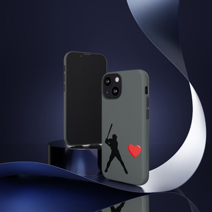 Printify Baseball Love phone case featuring a sports-themed design, durable protective cover for sports enthusiasts.