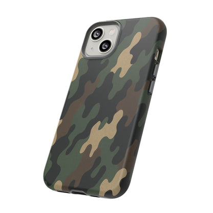 Camouflage tough phone case by Printify, rugged camo protective cover for smartphones with durable design.