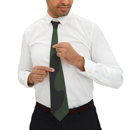 Camo Pattern Necktie — Men's Green Camouflage Tie for Casual & Military-Inspired Style