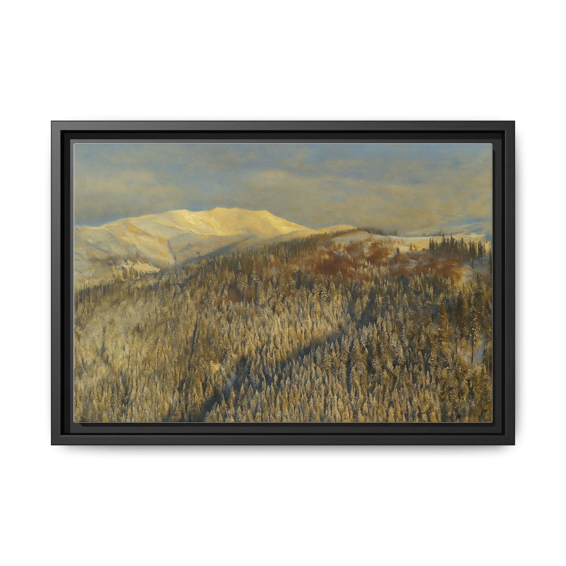 Framed Mountain Canvas Art, Perfect for Home Decor, Nature Wall Art, Gift for Nature Lovers, Cozy Atmosphere - TRV