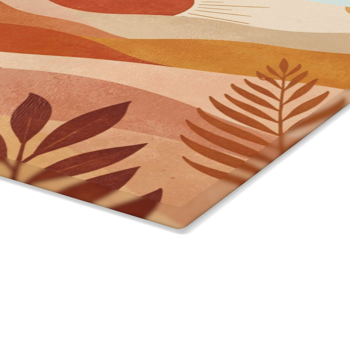 Boho Sunset Desert Waves Glass Cutting Board - view 5