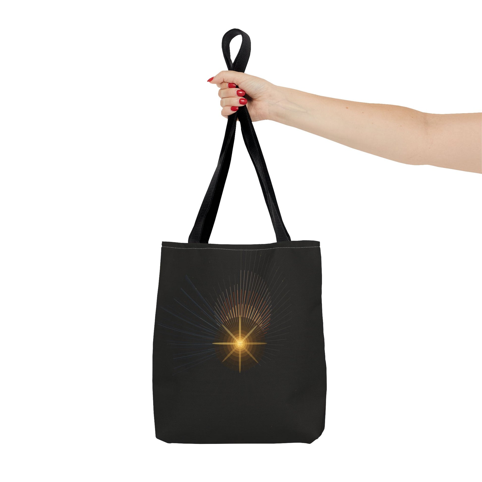 Radiant Starburst Tote Bag | Golden Light Celestial Design - TRV