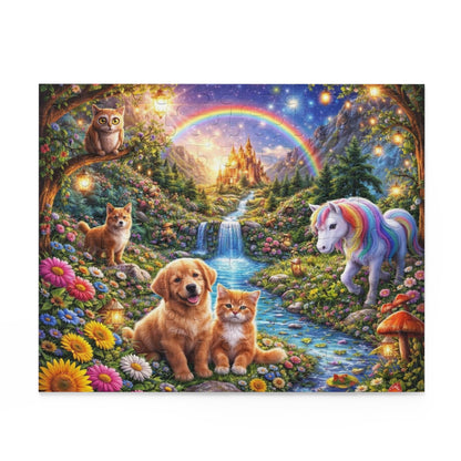 Rainbow Unicorn and Puppies Puzzle