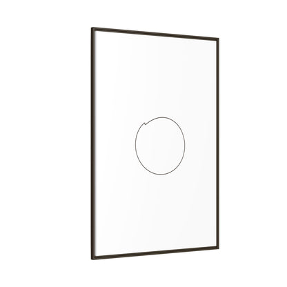 Framed matte canvas wall art featuring a minimal circular line design by Printify, perfect for modern home decor.