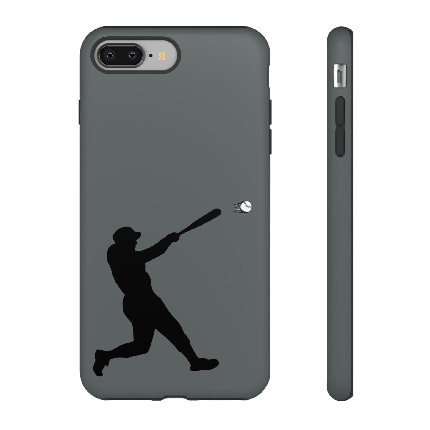 Printify baseball batter phone case, tough protective smartphone cover featuring a sports-themed design for baseball fans.