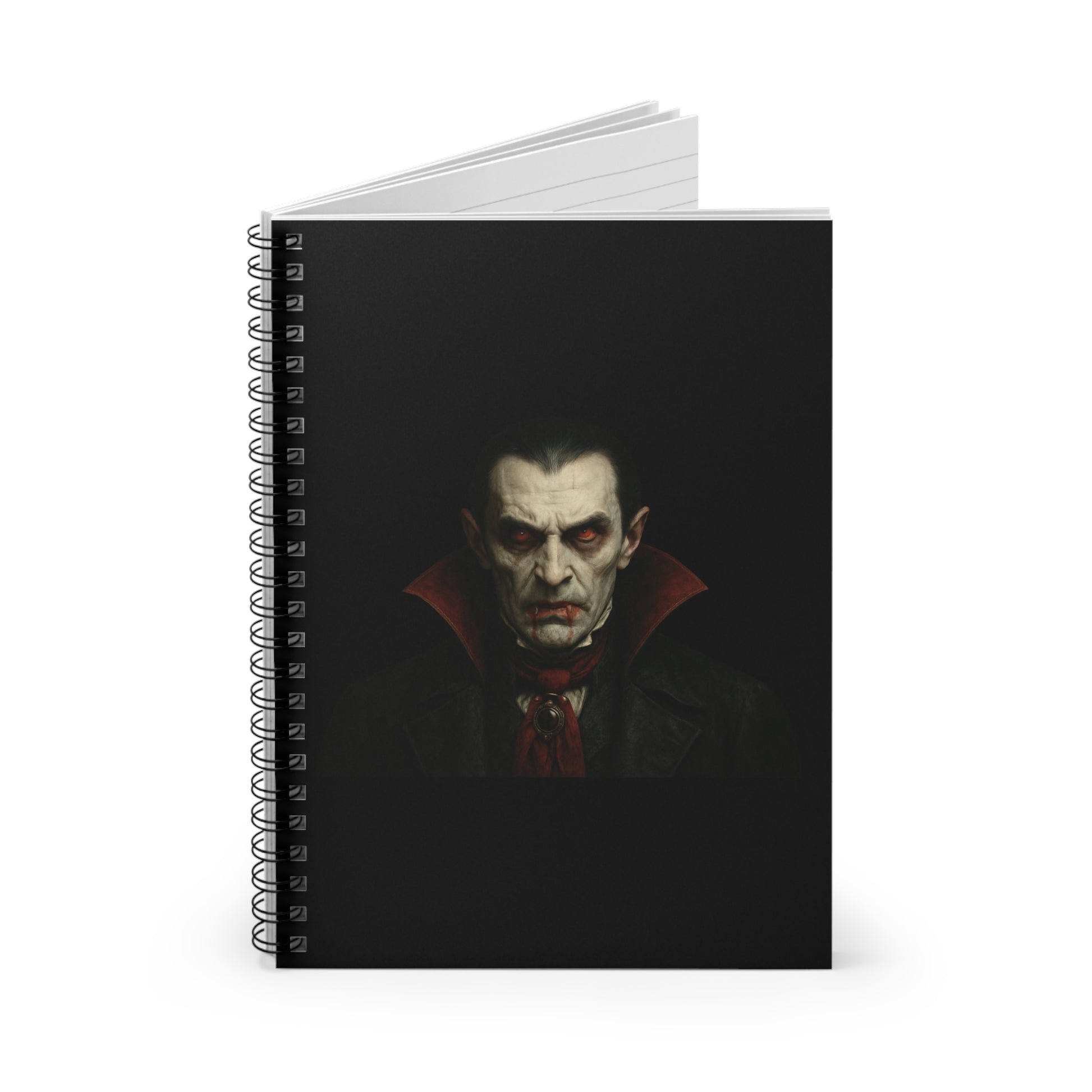 Vampire-Themed Spiral Notebook - Perfect for Writing and Sketching, Halloween Decor, Gift for Horror Fans, Journaling, School Essentials - TRV