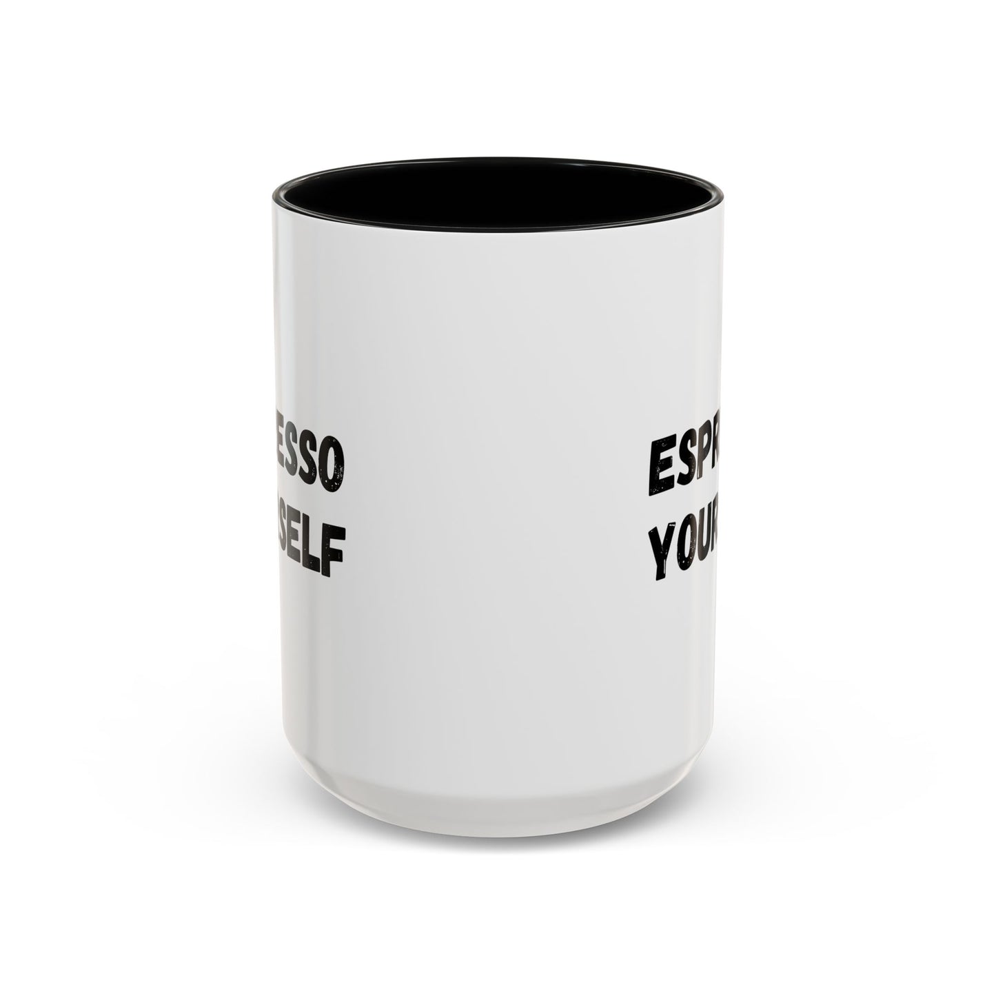 Espresso Yourself Coffee Mug - Fun Black Accented Mug for Coffee Lovers, Great Gift for Birthdays, Christmas, and Housewarming