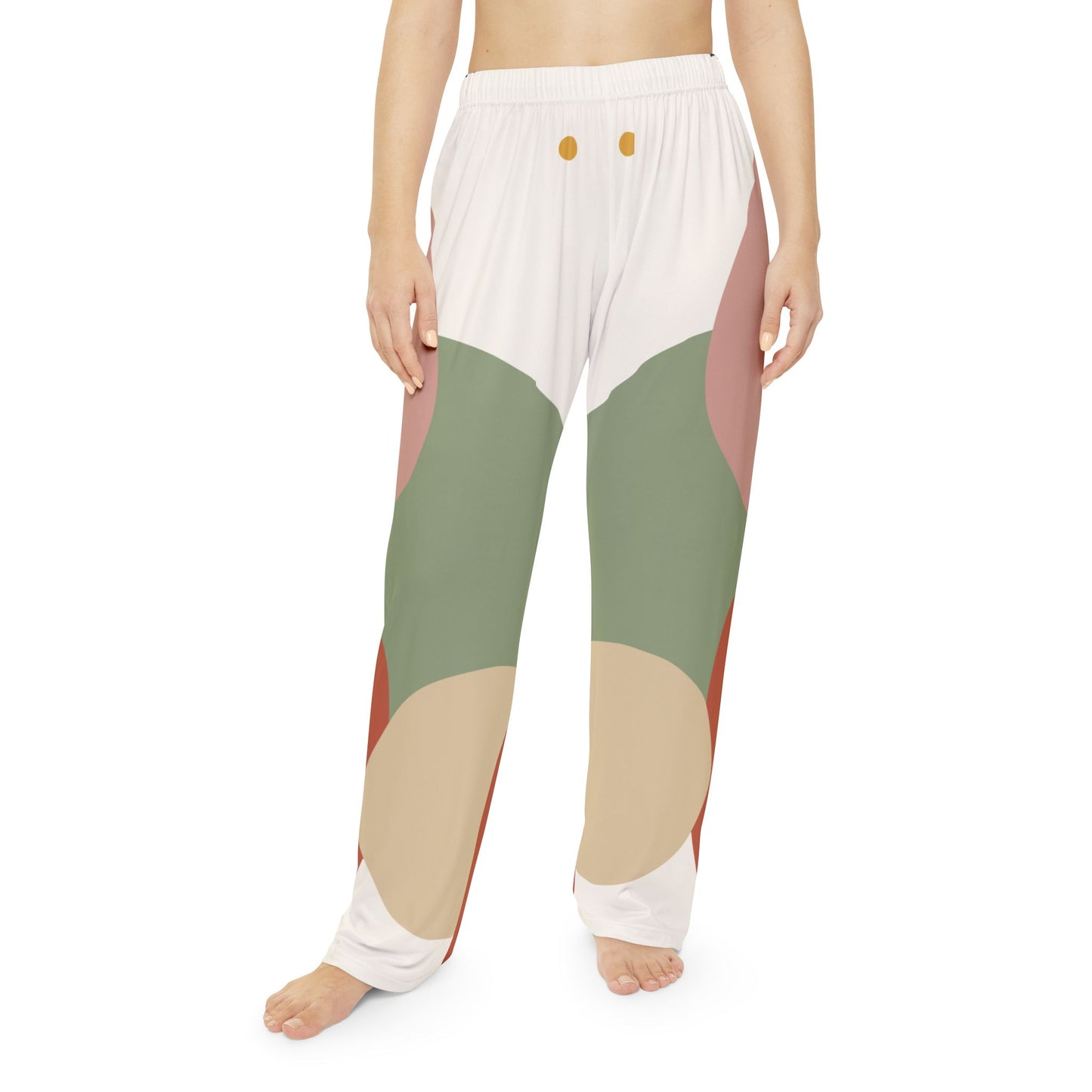 Abstract Colorblock Tulip Pattern Pajama Pants | AOP Lounge Trousers