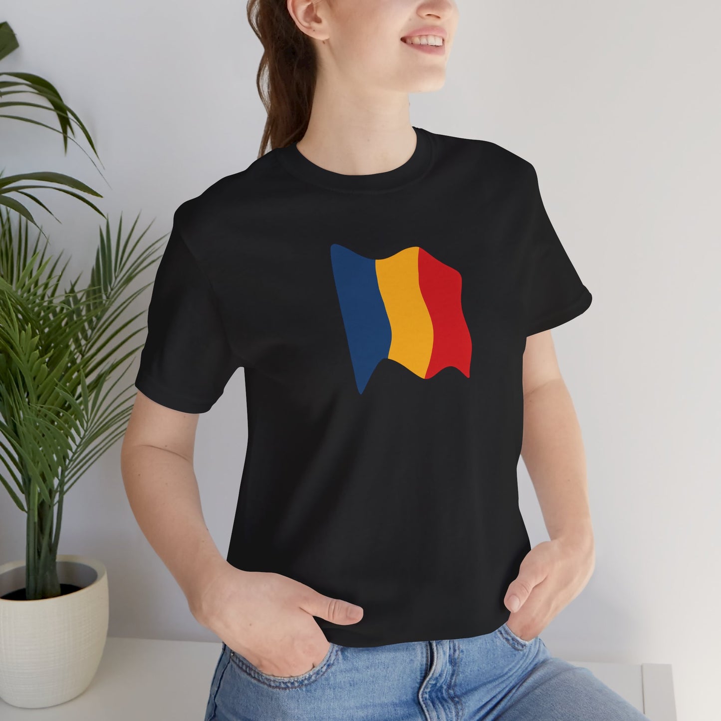 Romanian Flag Unisex Short Sleeve Tee, Casual Shirt, Travel T-Shirt, Gift for Romanians, Summer Outfit, Everyday Wear