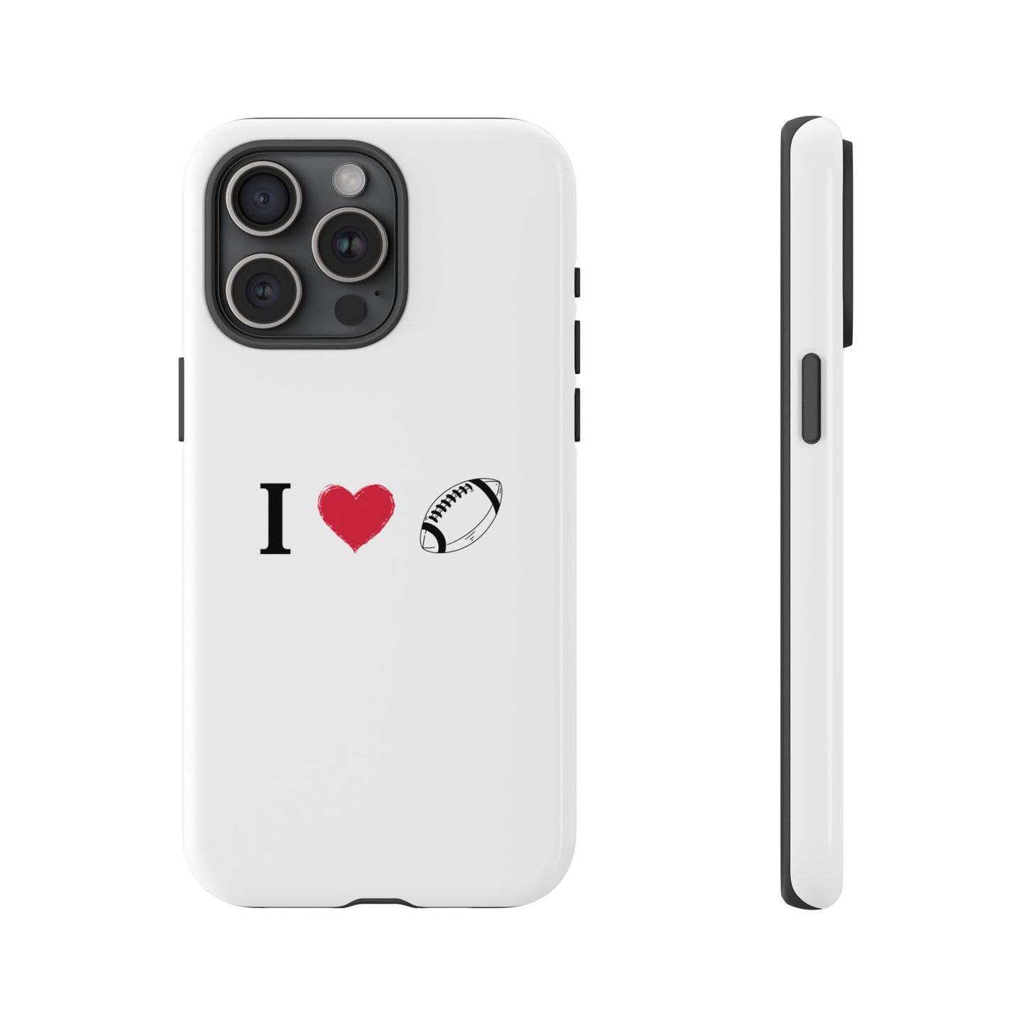 Football Love Phone Case - Tough Cases, Unique Sports Lover Gift, Personalized Cellphone Cover, Birthday Present, Sports Equipment - TRV