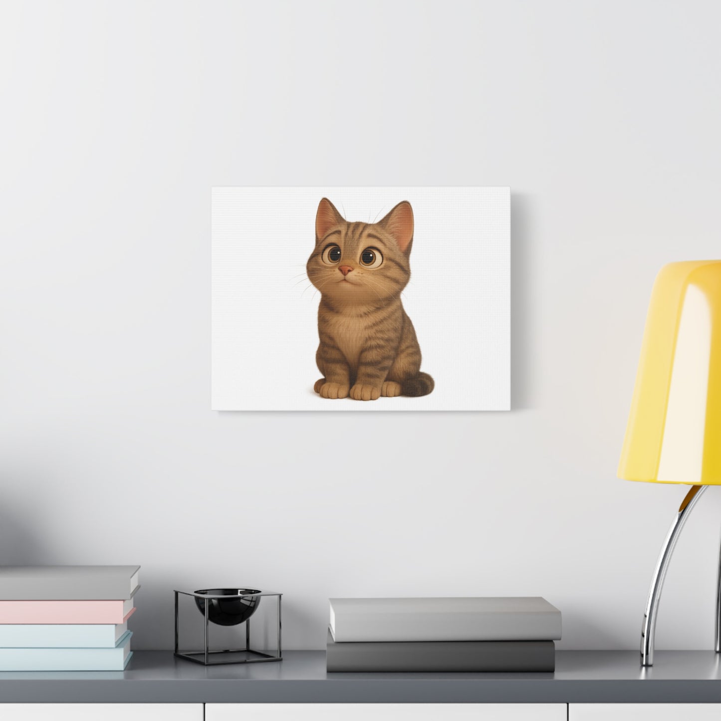 Adorable Cat Canvas Art, Cute Cat Wall Decor, Pet Lover Gift, Nursery Wall Art, Animal Print, Modern Home Decor - TRV