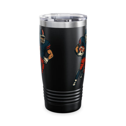 American Football Player Tumbler 20oz | Football Gift for Men | Sports Fan Travel Mug | Personalized Football Tumbler | NFL Fan Cup