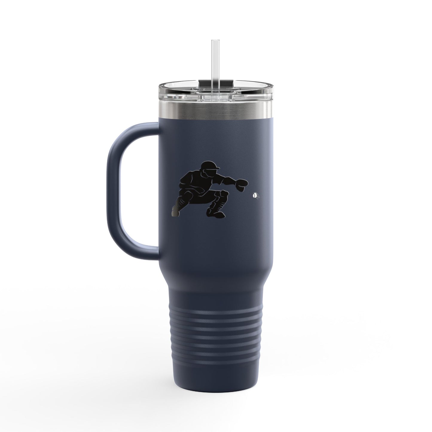 Insulated Travel Mug | Baseball Catcher Themed Travel Tumbler for Active Lifestyles, Coffee Mug, Road Trip Cup, Gym Hydration, Gift for Athletes - TRV