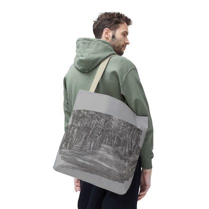 Scenic Path Tote Bag, Reversible Tote, Eco-Friendly Shopper, Outdoor Adventure Bag, Gift for Nature Lovers, Stylish Carryall - TRV
