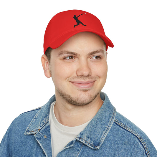 Silhouette Batter baseball cap by Printify featuring a classic hat style with a bold batter silhouette graphic.