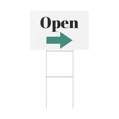Open for Business Yard Sign, Outdoor Signage for Shops, Business Open Sign, Directional Open Sign, Storefront Display - TRV