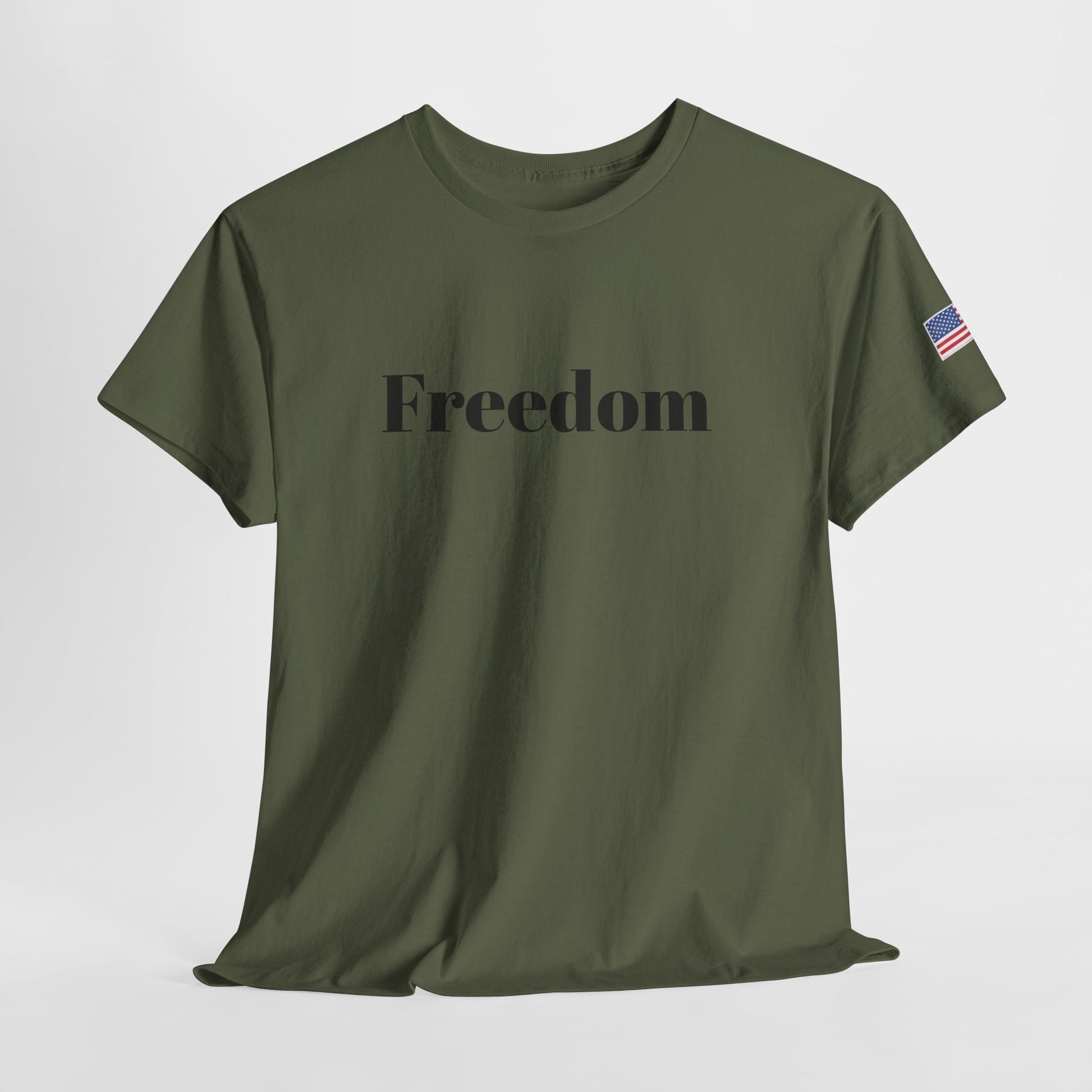 Freedom script tee | T-Shirt, American flag sleeve - TRV