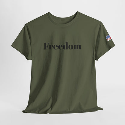 Freedom script tee | T-Shirt, American flag sleeve - TRV