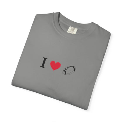 I Love Football T-Shirt - Unisex Cotton Tee, Fun Gift for Friends, Casual Style, Birthday Present, Summer Apparel - TRV