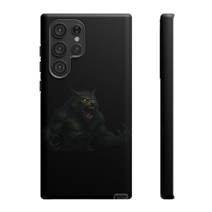 Werewolf Phone Case, Tough Cases, Black Panther Design, Gift for Animal Lovers, Phone Accessories, Fierce Phone Protection - TRV