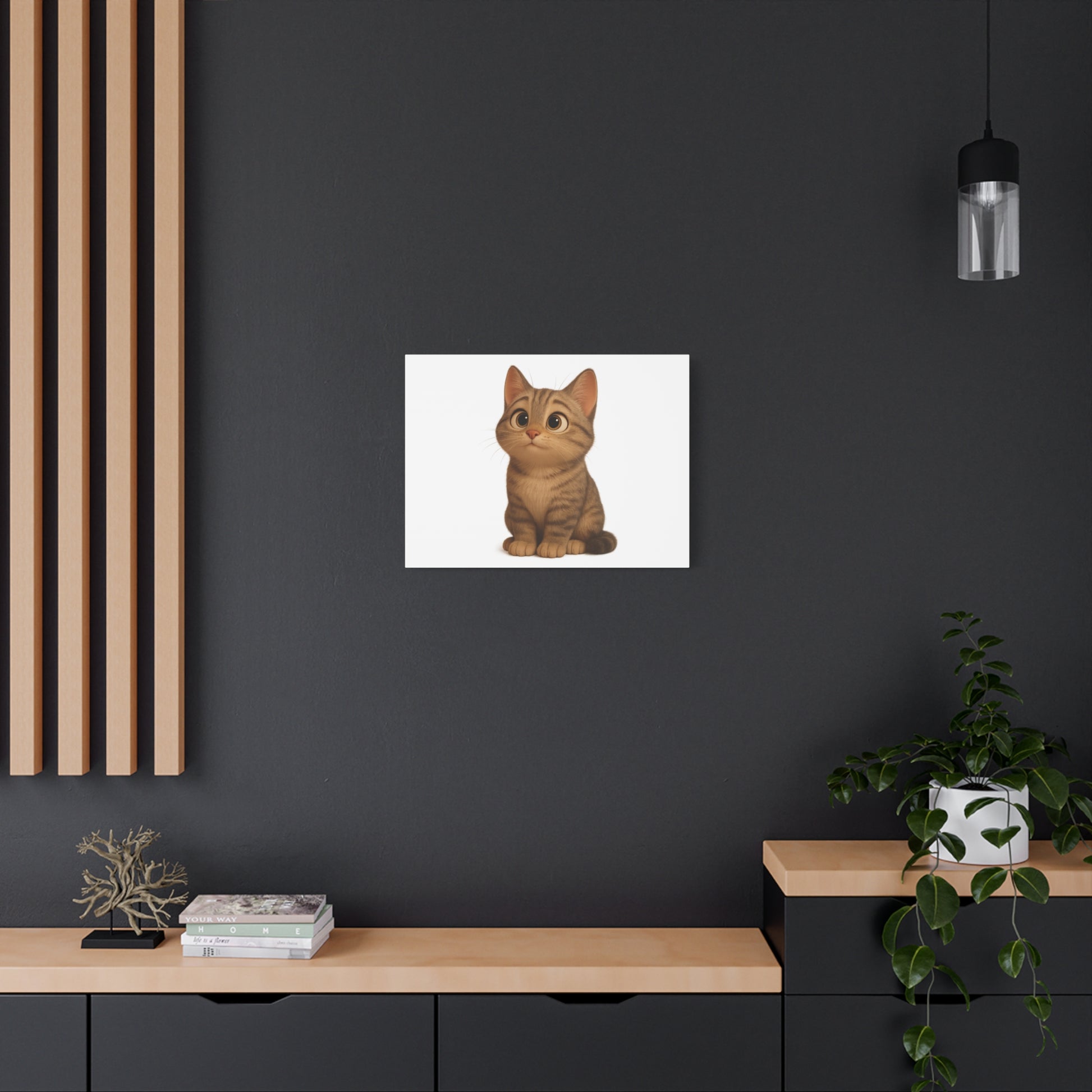Adorable Cat Canvas Art, Cute Cat Wall Decor, Pet Lover Gift, Nursery Wall Art, Animal Print, Modern Home Decor - TRV