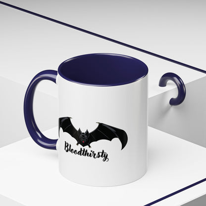 Bloodthirsty Bat Coffee Mug - Unique Halloween and Gothic Accents
