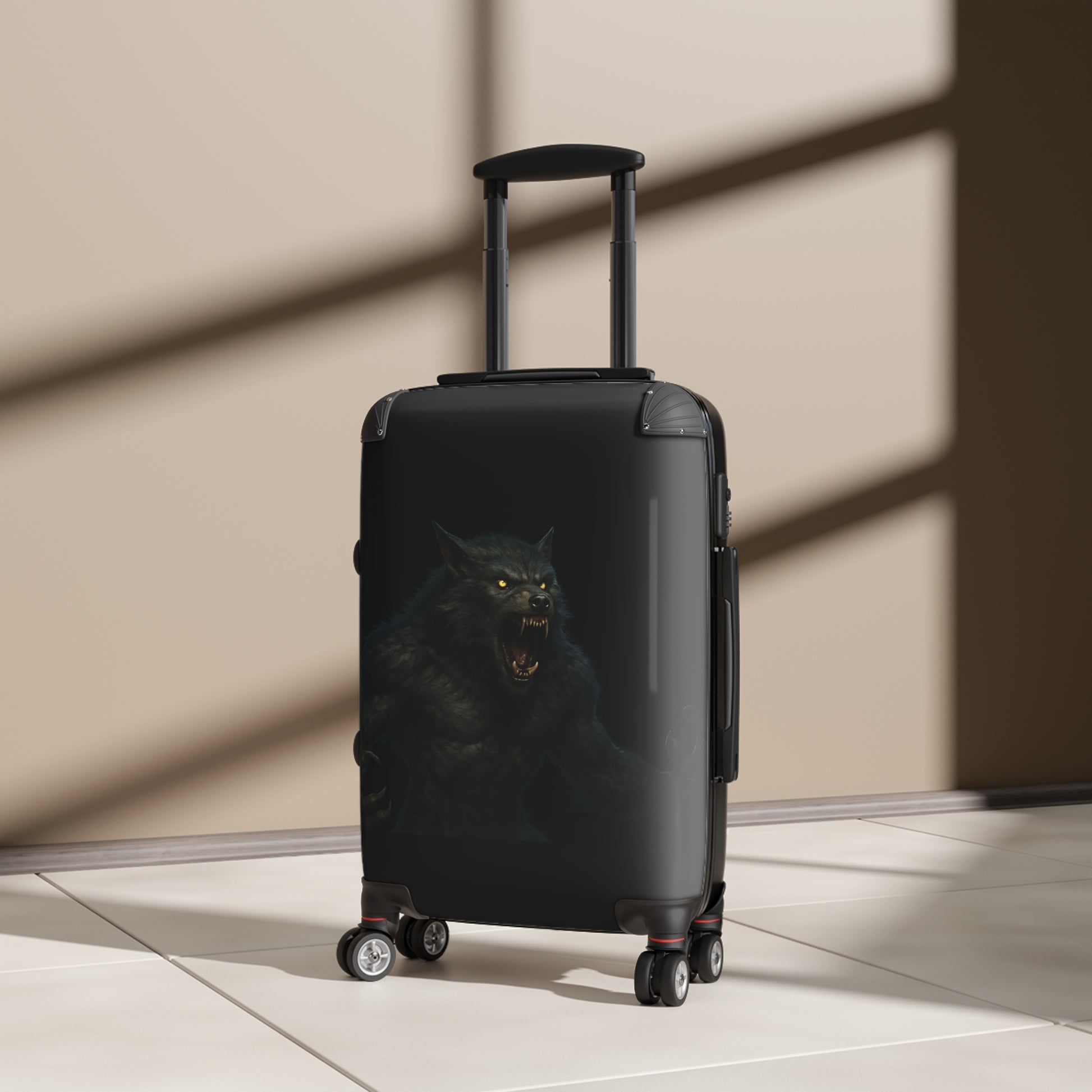Fierce Werewolf Suitcase, Travel Luggage, Halloween Travel, Unique Carry-On, Adventure Gear, Gift for Travelers, Fantasy Travel - TRV