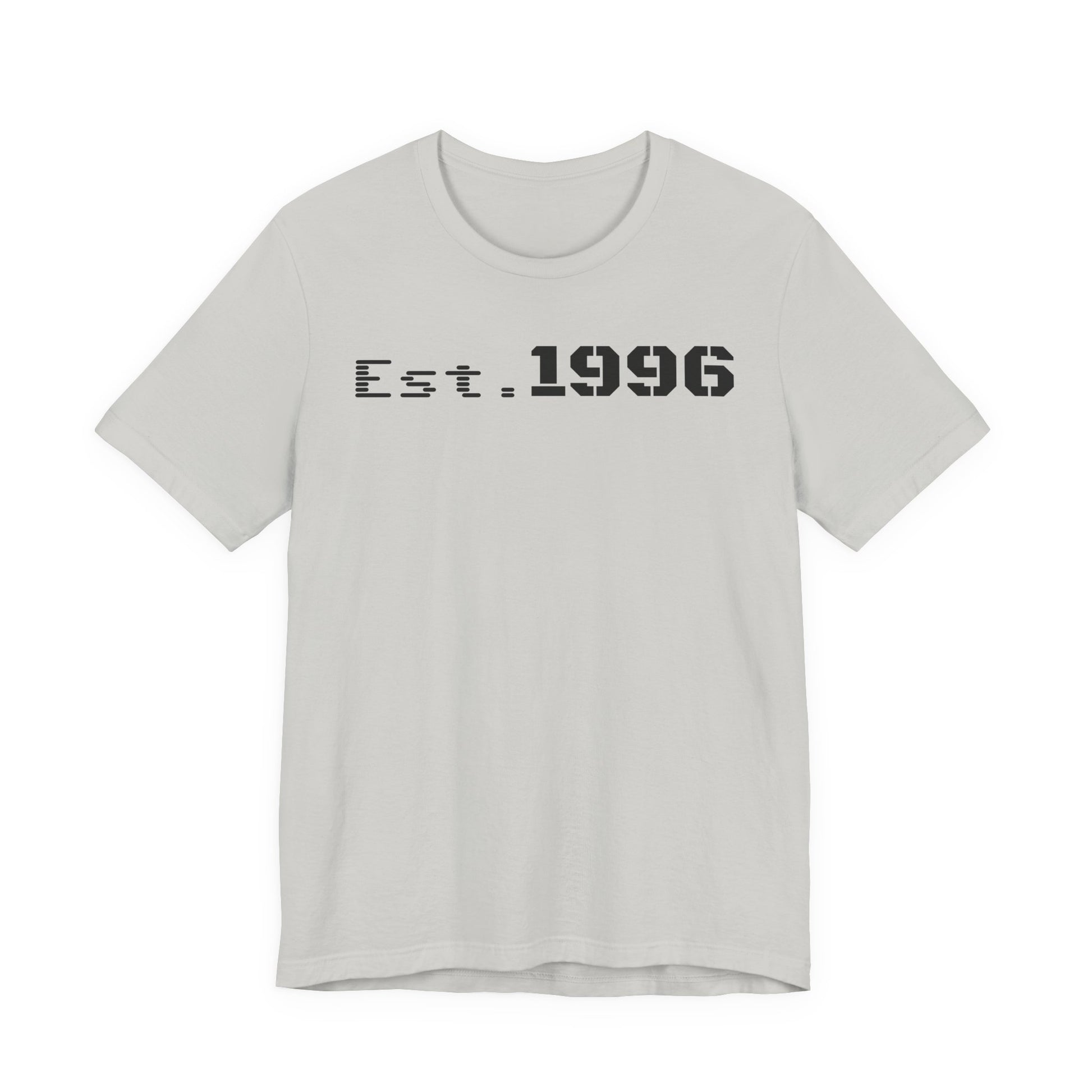 Unisex Jersey Tee - 'Est. 1996' Graphic Shirt, Birthday Gift, Casual Wear, Vintage Style, Retro Fashion, Gift for Him/Her - TRV