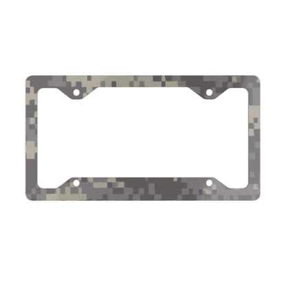 Camo Metal License Plate Frame — Stainless Steel Military Digital Camo Car Trim