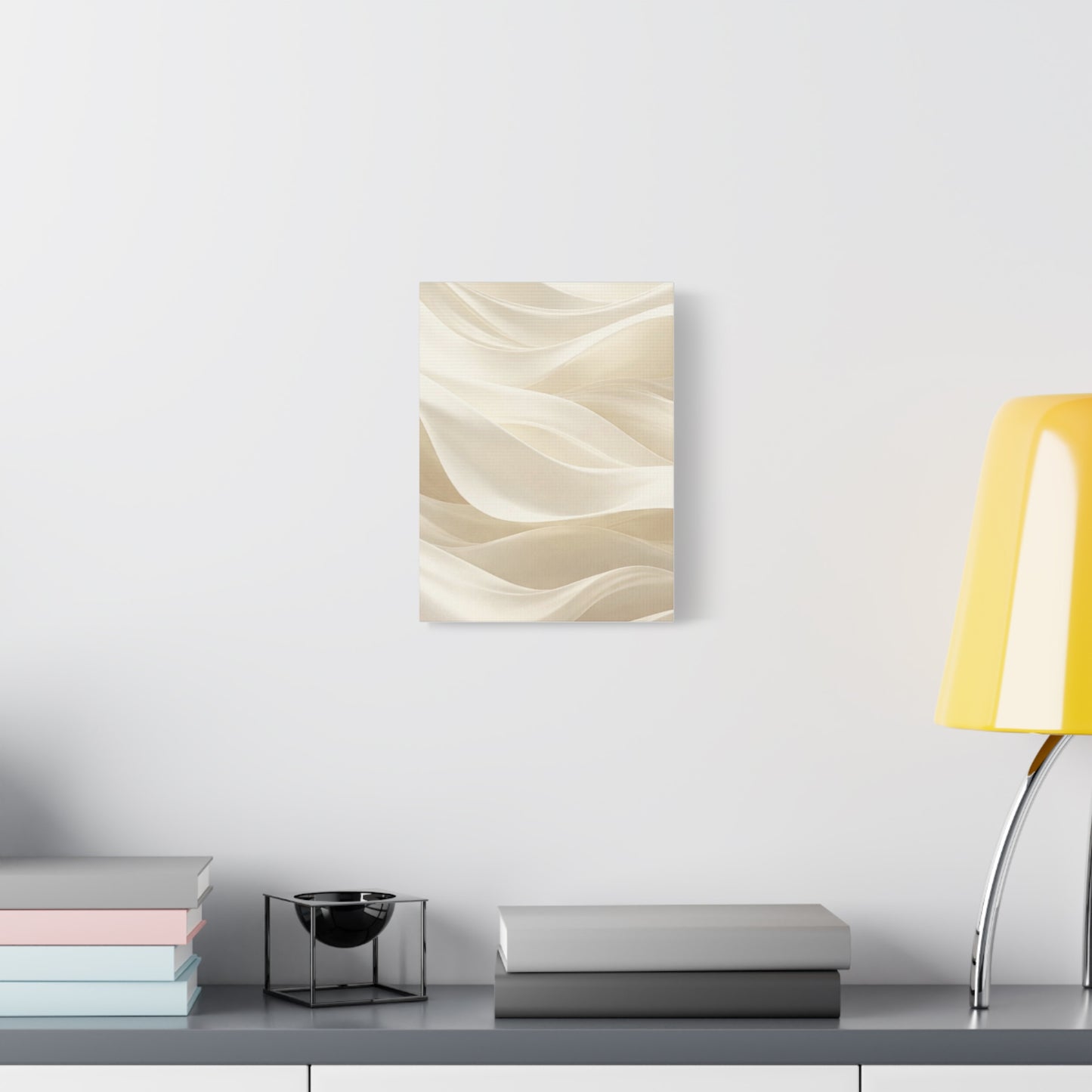 Neutral Abstract Wave Art Matte Canvas