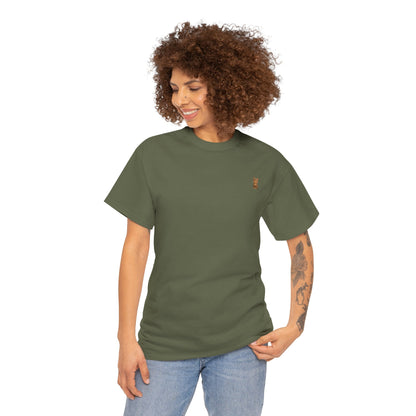 Brown kitten graphic T-shirt for cat lovers, featuring a cute kitten design on a comfortable Printify T-shirt.