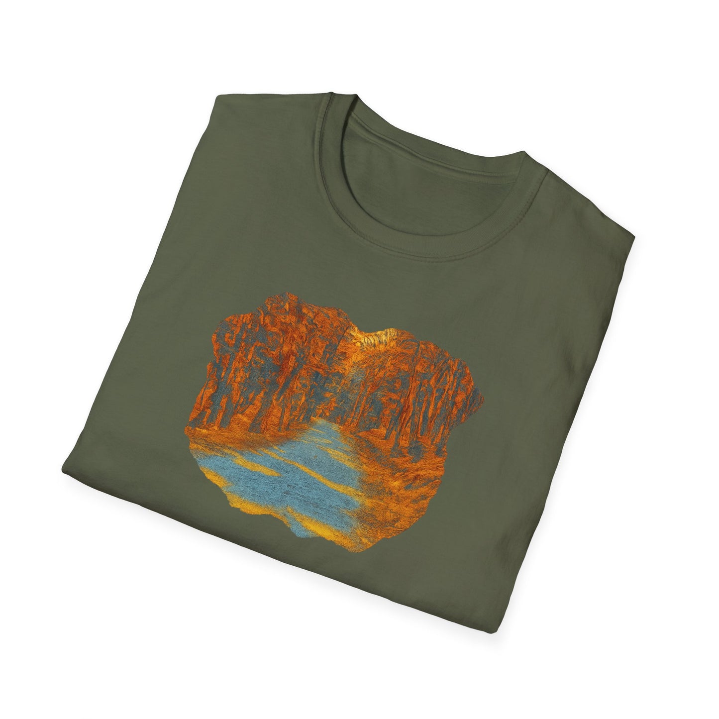 Nature-Inspired Unisex Softstyle T-Shirt, Outdoor Lover Gift, Casual Wear, Ideal for Hiking, Nature Trips, Unique Graphic Tee - TRV