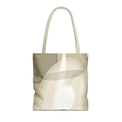 Neutral Abstract Light Beam Tote Bag | Minimalist Geometric Pattern
