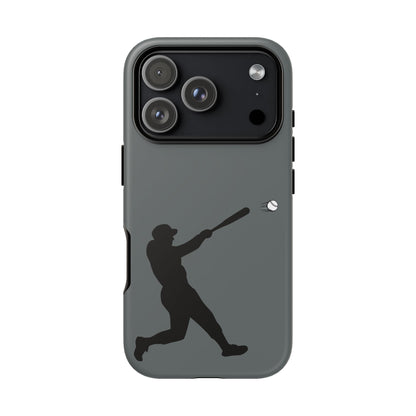 Printify baseball batter phone case, tough protective smartphone cover featuring a baseball player design for fans.