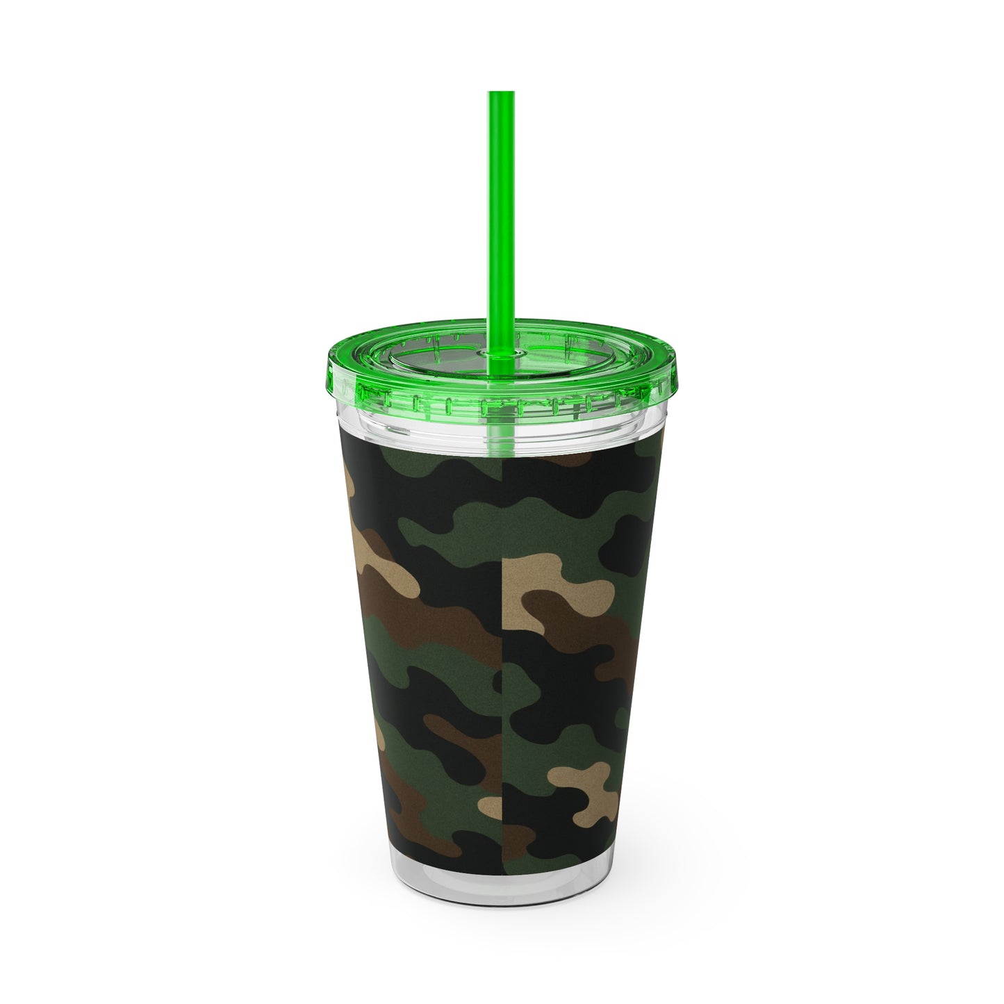 Stylish Camo Tumbler, 16oz Cup with Straw, Perfect for Outdoor Adventures, Gifts for Him, Travel Mug, Eco-friendly Drinkware, Camping - TRV