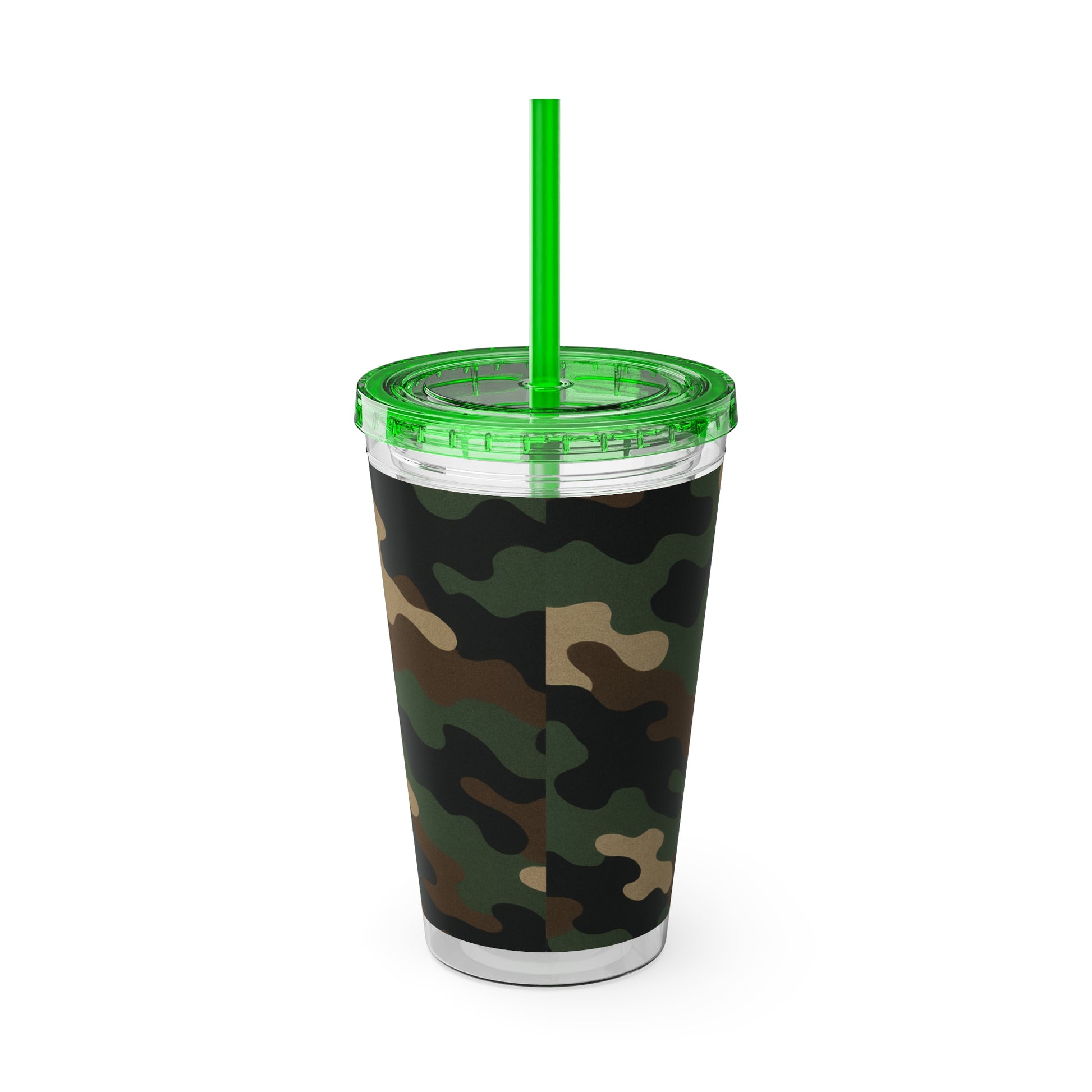Stylish Camo Tumbler, 16oz Cup with Straw, Perfect for Outdoor Adventures, Gifts for Him, Travel Mug, Eco-friendly Drinkware, Camping - TRV