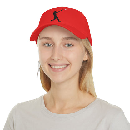 Silhouette Batter baseball cap by Printify, navy blue hat with a white batter silhouette graphic on front.
