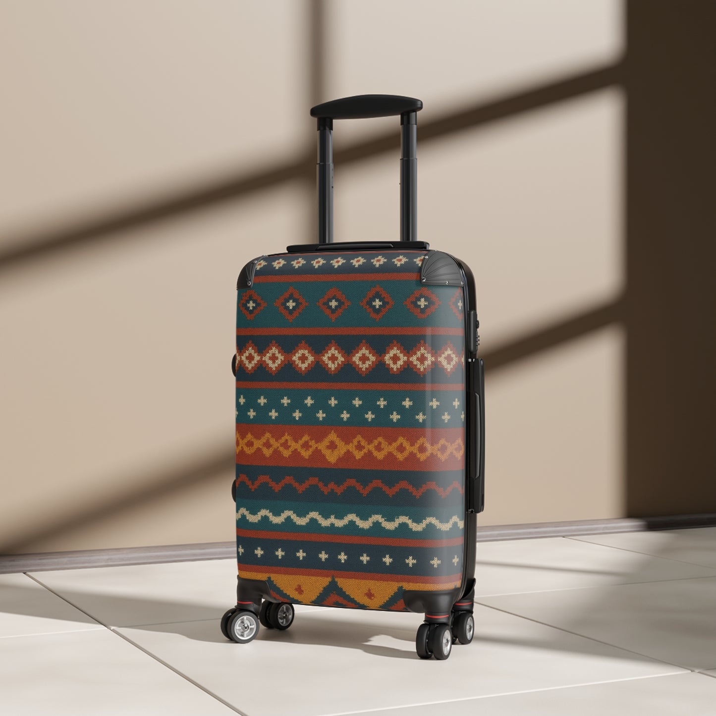 Southwestern Pattern Carry-On Suitcase — Boho Tribal Travel Luggage