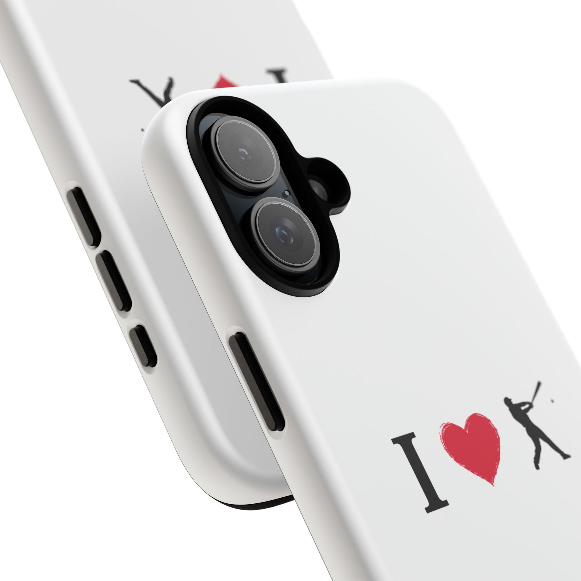 Baseball Love Phone Case, Tough Cases for Sports Lovers, i Heart Baseball Protection, Gift for Players, Cute Sports Case - TRV