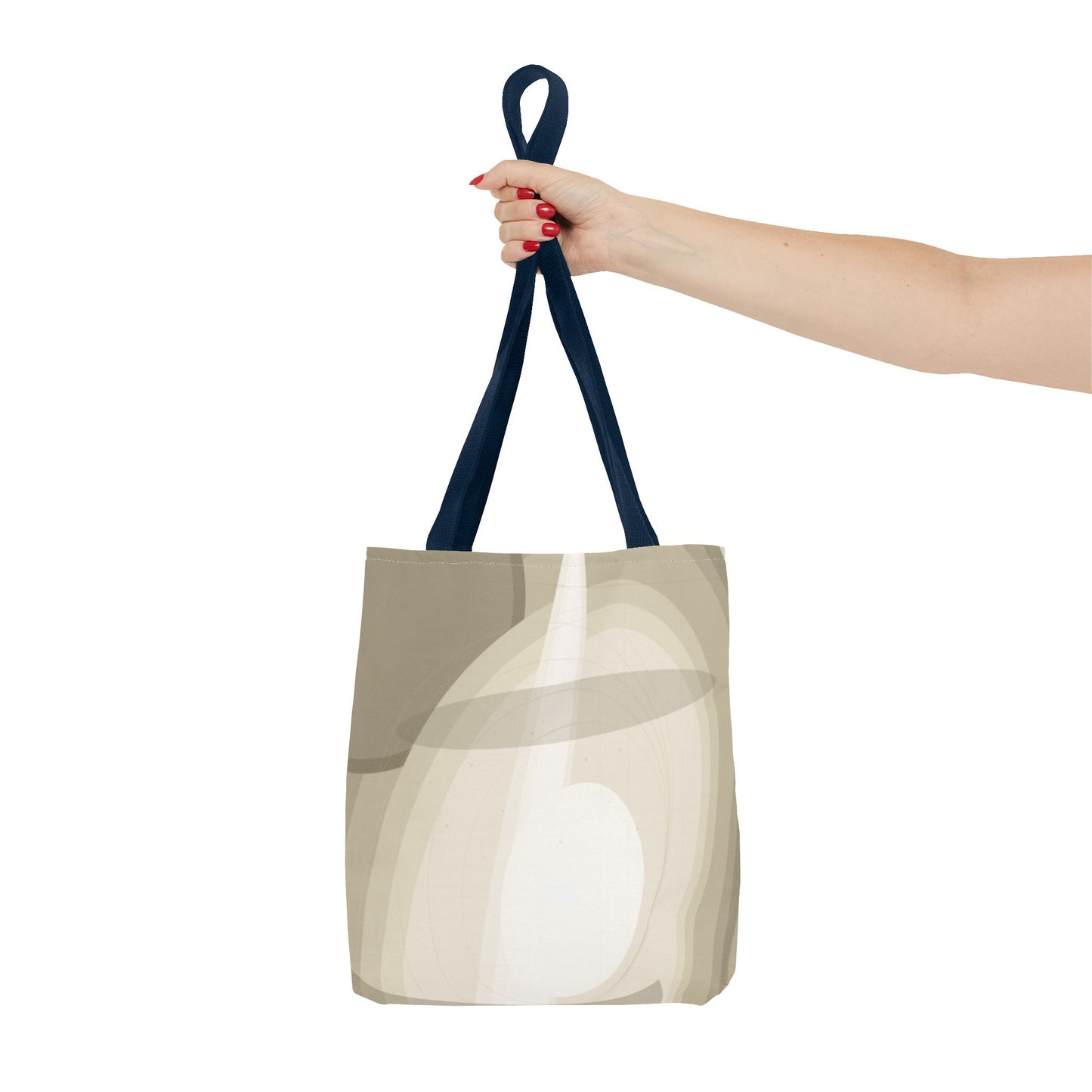 Neutral Abstract Light Beam Tote Bag | Minimalist Geometric Pattern