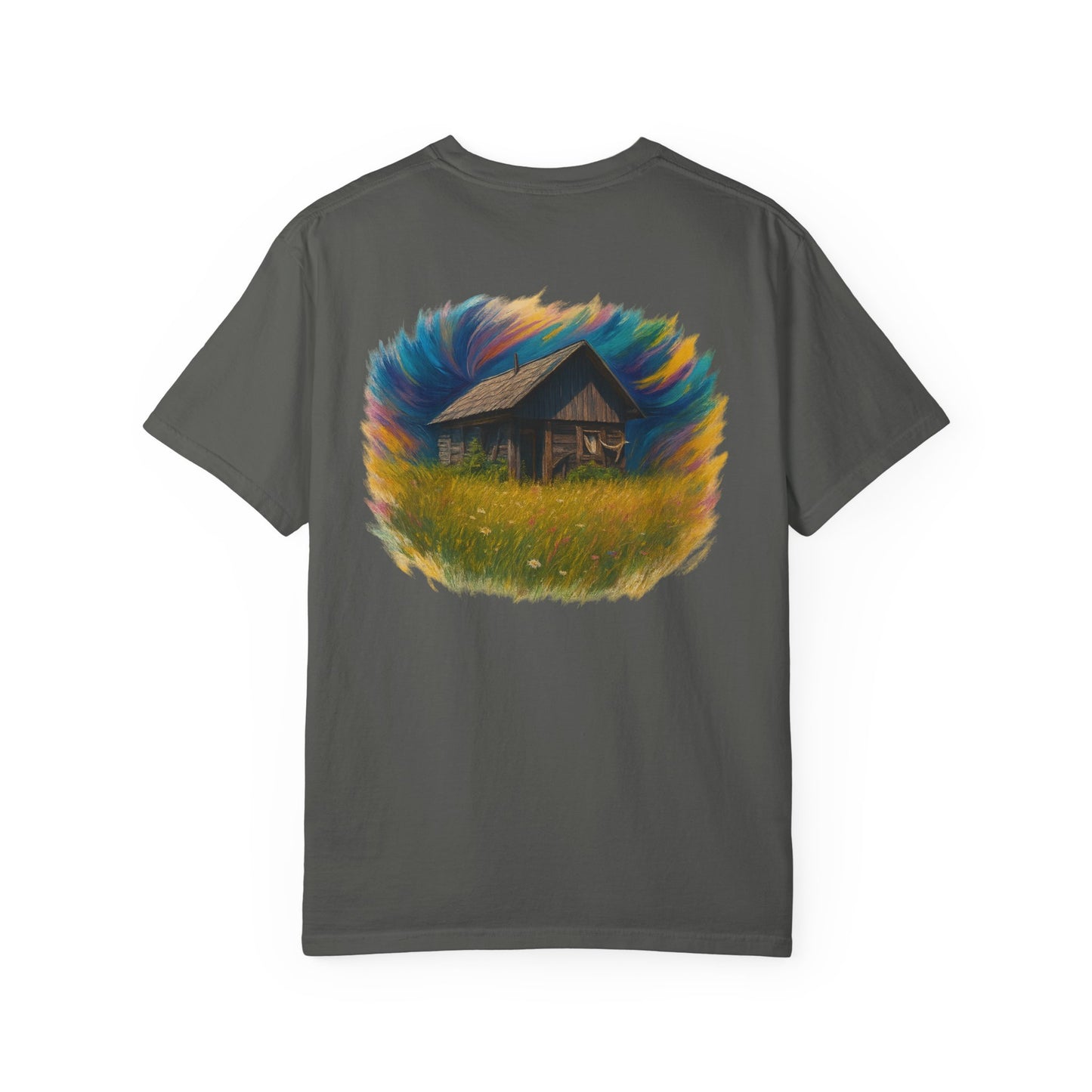Rustic Landscape T-shirt | Relaxed Fit Tee, Casual Wear, Nature Lover Gift, Summer Outing Top, Eco-Friendly Apparel - TRV